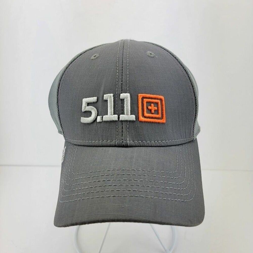 5.11 Tatical Grey Hook & Loop Embroidered 2014 Adjustable Vented Hat Cap